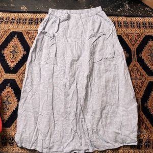 flax linen pocket skirt
